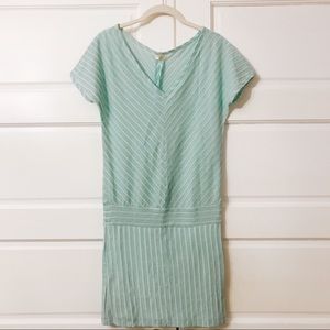 Vintage 70s Mint Green Drop-Waist Dress